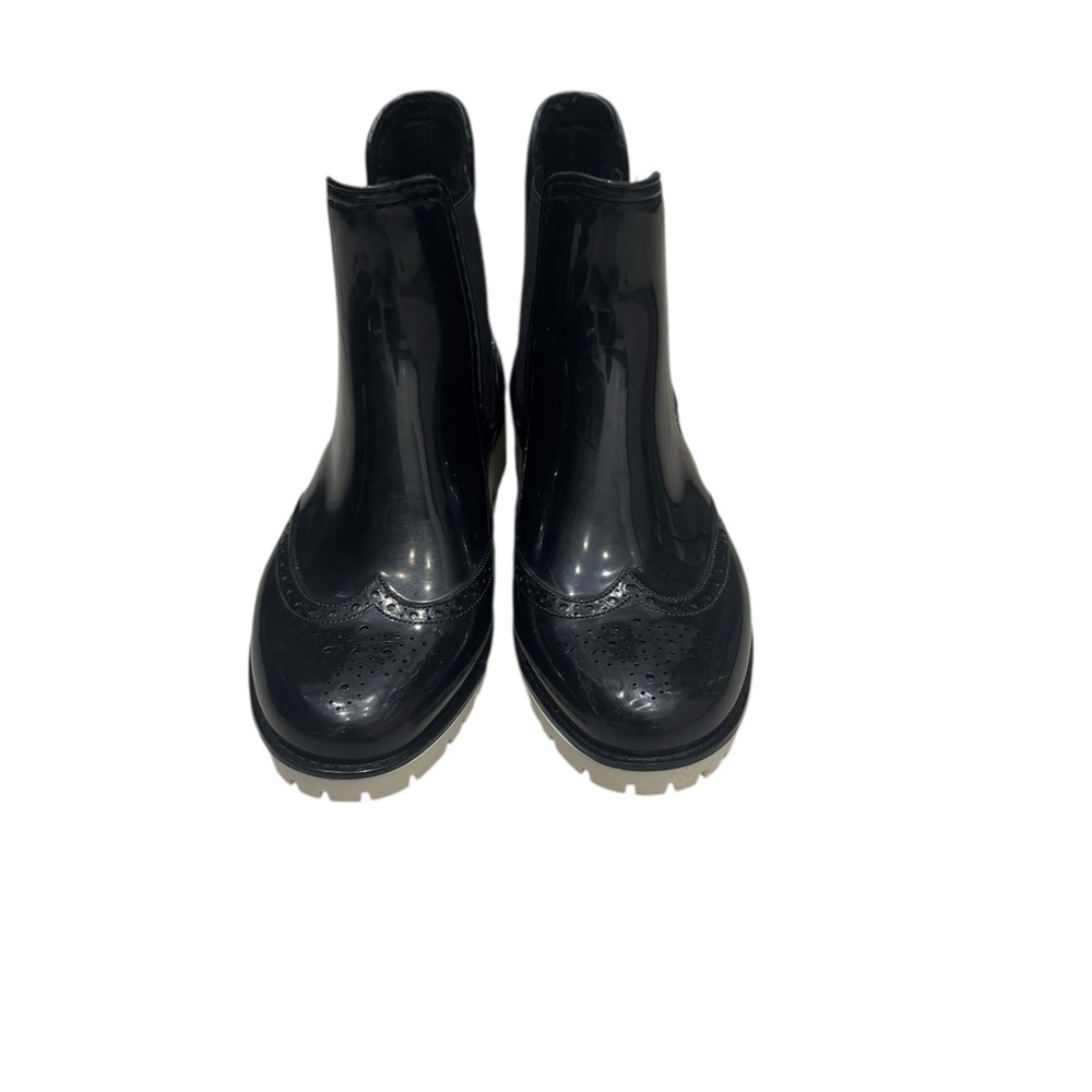 Men’s DAV Leeds Brogue Black & White Patent Leather Ankle Chunky Boots: 40/7-7.5 - Picture 12 of 12